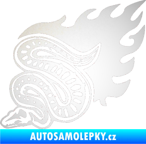 Samolepka Animal flames 086 levá had odrazková reflexní bílá