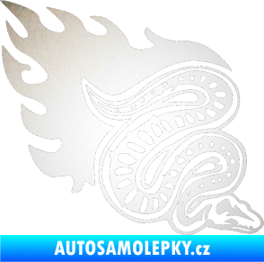 Samolepka Animal flames 086 pravá had odrazková reflexní bílá