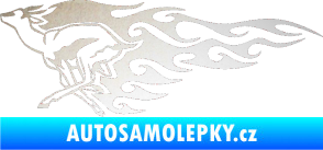 Samolepka Animal flames 092 levá antilopa odrazková reflexní bílá