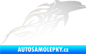 Samolepka Animal flames 102 pravá delfín odrazková reflexní bílá