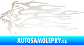 Samolepka Animal flames 103 levá lev odrazková reflexní bílá