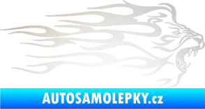 Samolepka Animal flames 103 pravá lev odrazková reflexní bílá