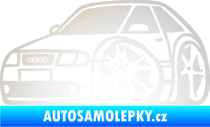 Samolepka Audi A3 karikatura levá odrazková reflexní bílá