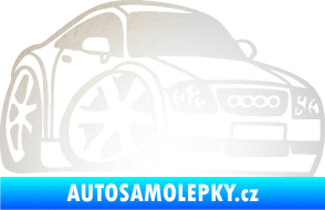 Samolepka Audi TT karikatura pravá odrazková reflexní bílá