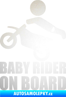 Samolepka Baby rider on board levá odrazková reflexní bílá