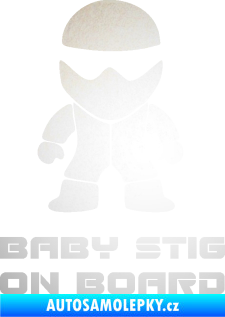Samolepka Baby stig on board odrazková reflexní bílá