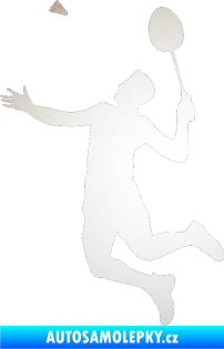 Samolepka Badminton 001 levá odrazková reflexní bílá