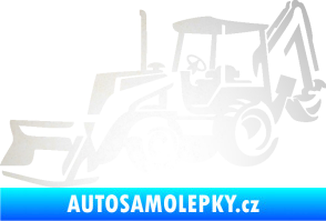 Samolepka Bagr 002 levá odrazková reflexní bílá