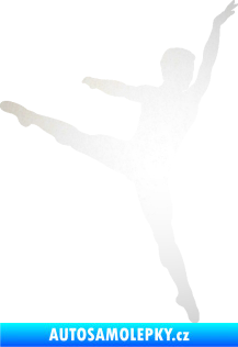 Samolepka Balet tanečník 001 pravá odrazková reflexní bílá