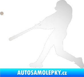Samolepka Baseball 001 levá odrazková reflexní bílá
