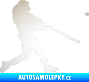 Samolepka Baseball 001 pravá odrazková reflexní bílá