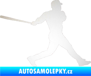 Samolepka Baseball 002 pravá odrazková reflexní bílá