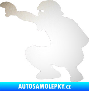 Samolepka Baseball 005 levá odrazková reflexní bílá