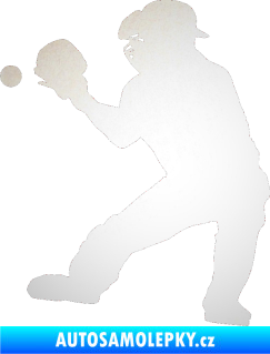 Samolepka Baseball 007 levá odrazková reflexní bílá