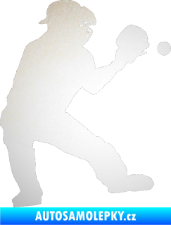 Samolepka Baseball 007 pravá odrazková reflexní bílá