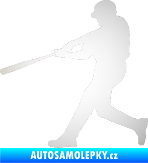 Samolepka Baseball 014 levá odrazková reflexní bílá