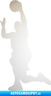 Samolepka Basketbal 005 levá odrazková reflexní bílá