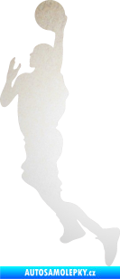 Samolepka Basketbal 007 levá odrazková reflexní bílá