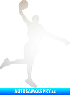Samolepka Basketbal 012 pravá odrazková reflexní bílá