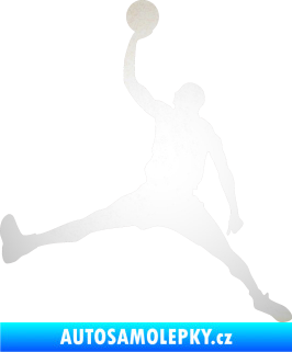 Samolepka Basketbal 016 levá odrazková reflexní bílá