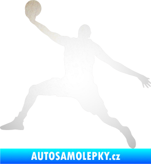 Samolepka Basketbal 002 levá odrazková reflexní bílá