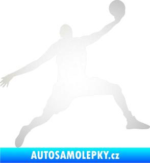 Samolepka Basketbal 002 pravá odrazková reflexní bílá
