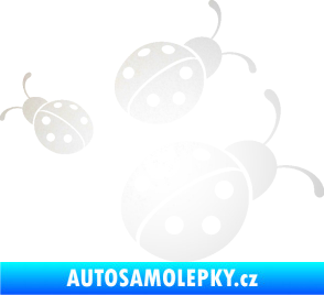 Samolepka Berušky 001 pravá odrazková reflexní bílá