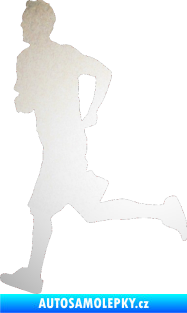 Samolepka Běžec 001 levá odrazková reflexní bílá