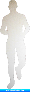Samolepka Běžec 002 levá odrazková reflexní bílá