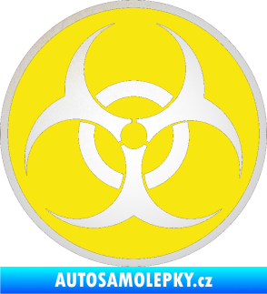 Samolepka Biohazard barevný  odrazková reflexní bílá