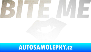 Samolepka Bite me  odrazková reflexní bílá