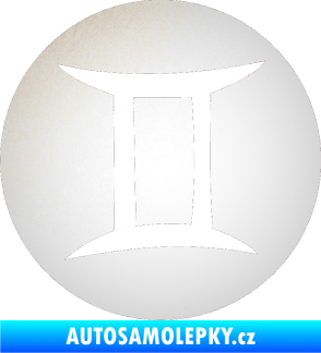 Samolepka Blíženci 001 - horoskop odrazková reflexní bílá