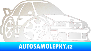 Samolepka BMW e30 karikatura pravá odrazková reflexní bílá