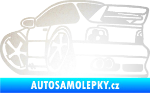 Samolepka BMW e46 karikatura levá odrazková reflexní bílá