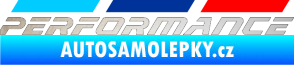 Samolepka BMW M Performance nad sebou odrazková reflexní bílá