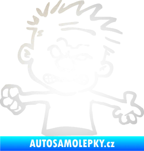Samolepka Boy rozzlobenej levá odrazková reflexní bílá