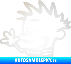 Samolepka Boy tůdle nůdle levá odrazková reflexní bílá