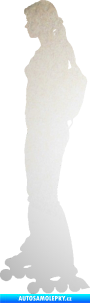 Samolepka Bruslařka 003 levá odrazková reflexní bílá