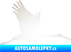 Samolepka Čáp 002 pravá odrazková reflexní bílá
