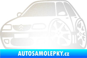 Samolepka Citroen saxo karikatura levá odrazková reflexní bílá