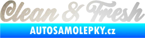 Samolepka Clean & Fresh nápis odrazková reflexní bílá