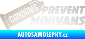 Samolepka Condoms prevent minivans odrazková reflexní bílá