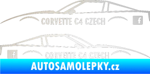 Samolepka Corvette C4 FB odrazková reflexní bílá