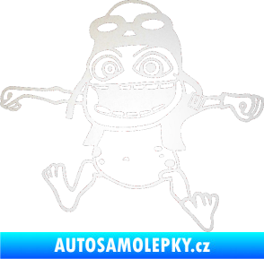 Samolepka Crazy frog levá odrazková reflexní bílá