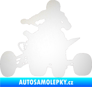 Samolepka Čtyřkolka 002 levá odrazková reflexní bílá