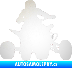 Samolepka Čtyřkolka 002 pravá odrazková reflexní bílá