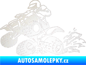 Samolepka Čtyřkolka 003 levá odrazková reflexní bílá