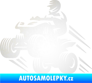 Samolepka Čtyřkolka 006 levá odrazková reflexní bílá