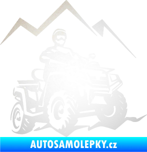 Samolepka Čtyřkolka 007 pravá odrazková reflexní bílá