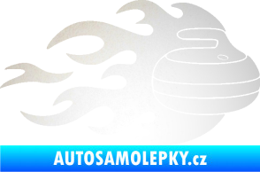 Samolepka Curling 005 pravá kámen odrazková reflexní bílá